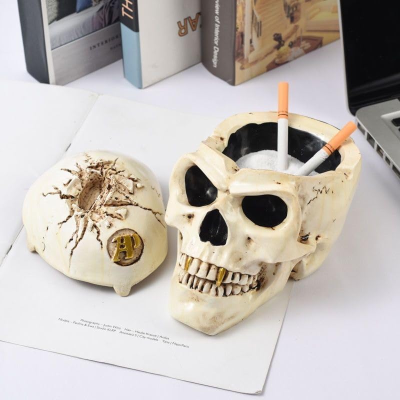 ドクロ スカル 灰皿 喫煙具 アシュトレイ タバコ 卓上 かっこいい